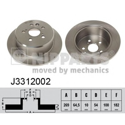 Фото Тормозной диск NIPPARTS J3312002