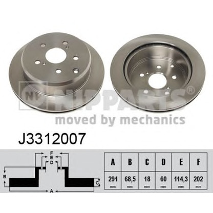 Photo Brake Disc NIPPARTS J3312007