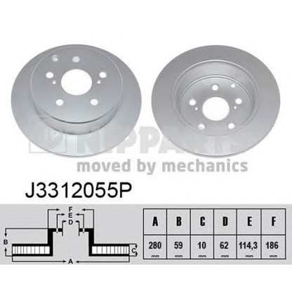 Photo Disque de frein NIPPARTS J3312055P