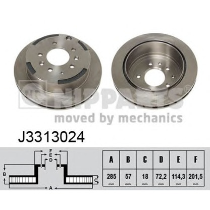 Foto Disco de freno NIPPARTS J3313024