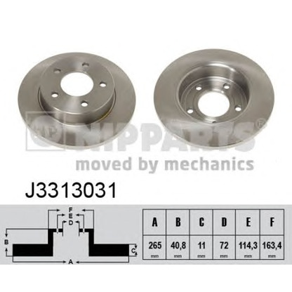 Photo Brake Disc NIPPARTS J3313031