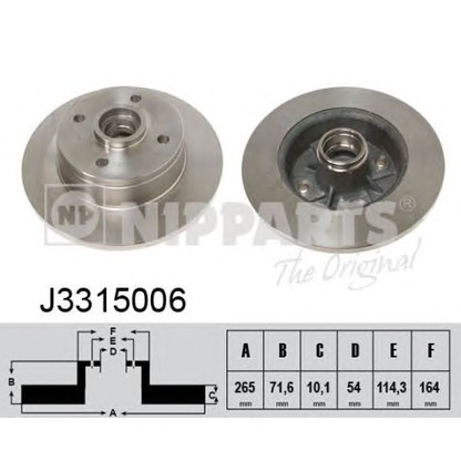 Photo Brake Disc NIPPARTS J3315006