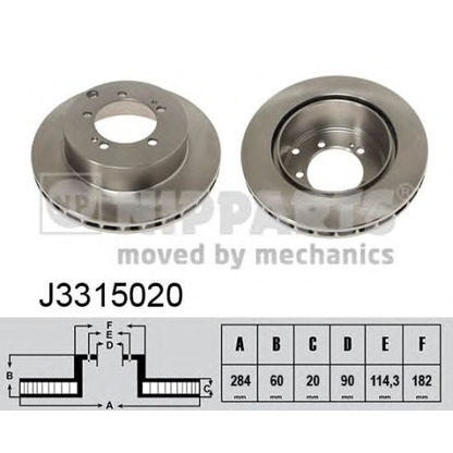 Photo Disque de frein NIPPARTS J3315020