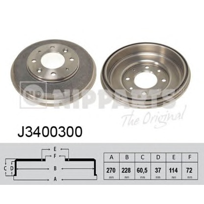 Photo Brake Drum NIPPARTS J3400300