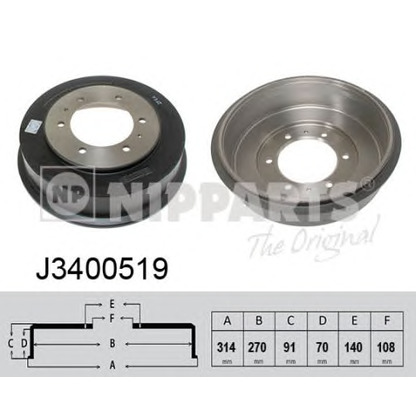 Photo Brake Drum NIPPARTS J3400519