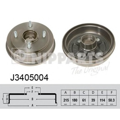 Foto Bremstrommel NIPPARTS J3405004