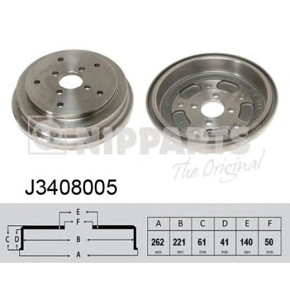 Foto Bremstrommel NIPPARTS J3408005