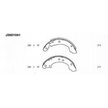 Photo Brake Shoe Set NIPPARTS J3501041