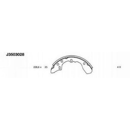 Photo Brake Shoe Set NIPPARTS J3503028