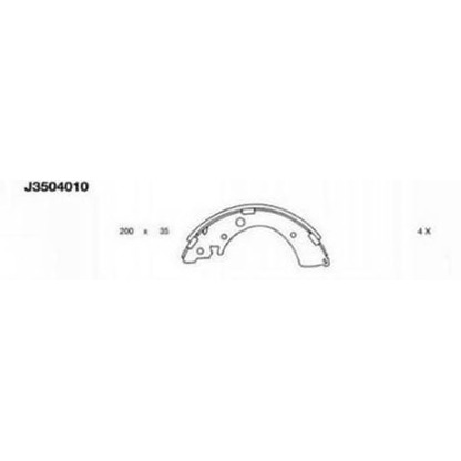 Photo Brake Shoe Set NIPPARTS J3504010