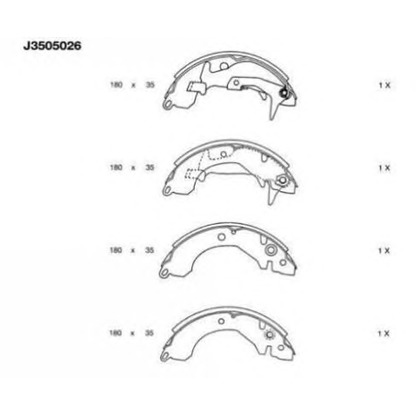 Photo Brake Shoe Set NIPPARTS J3505026