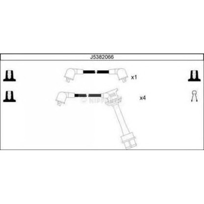 Zdjęcie Zestaw przewodów zapłonowych NIPPARTS J5382066