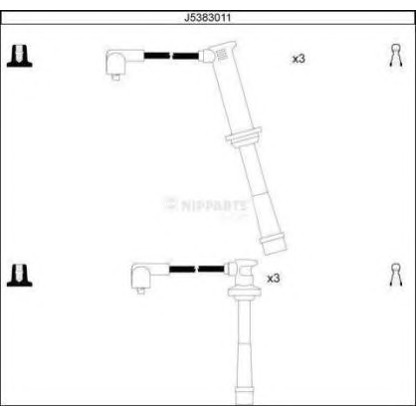 Zdjęcie Zestaw przewodów zapłonowych NIPPARTS J5383011