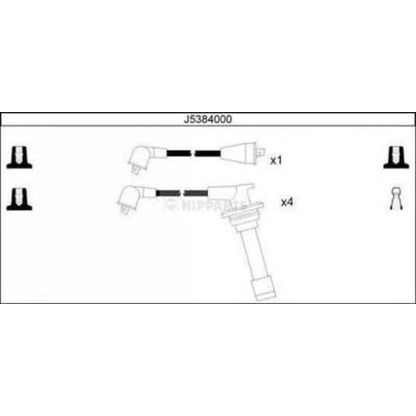 Foto Zündleitungssatz NIPPARTS J5384000