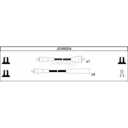 Foto Zündleitungssatz NIPPARTS J5388004