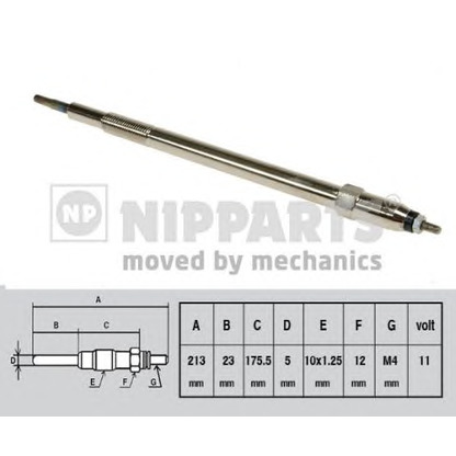 Photo Glow Plug NIPPARTS J5711027