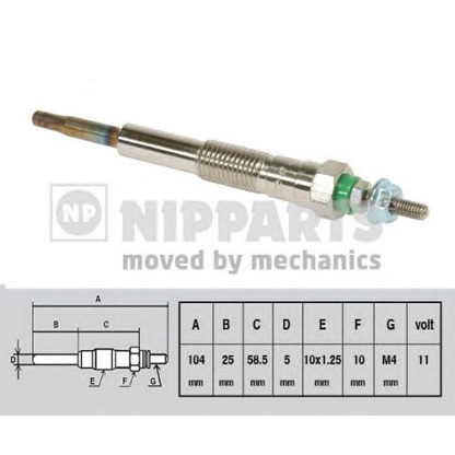 Zdjęcie Żwieca żarowa NIPPARTS J5712013