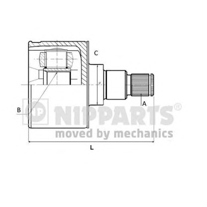 Foto Gelenksatz, Antriebswelle NIPPARTS N2830900