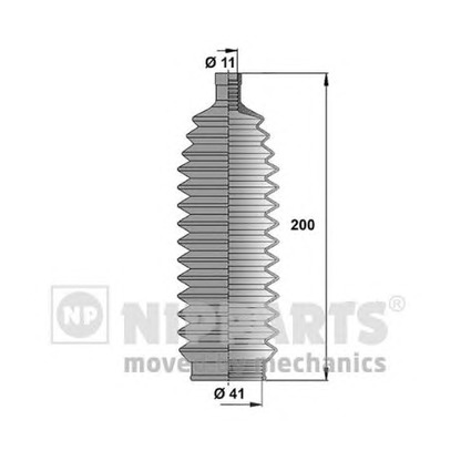 Photo Bellow Set, steering NIPPARTS N2845003