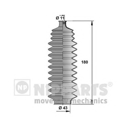 Photo Bellow Set, steering NIPPARTS N2851010