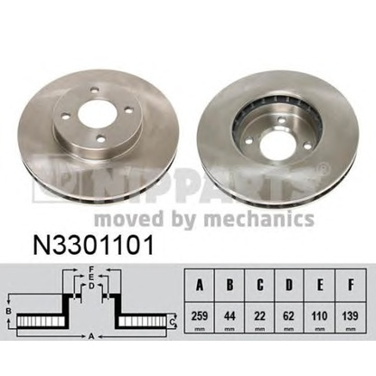 Photo Brake Disc NIPPARTS N3301101