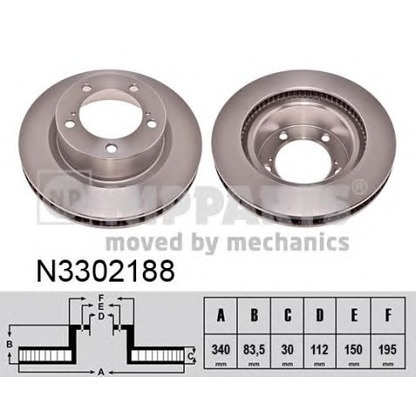 Photo Brake Disc NIPPARTS N3302188