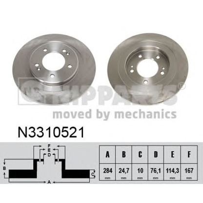 Photo Brake Disc NIPPARTS N3310521