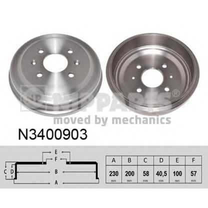 Photo Brake Drum NIPPARTS N3400903