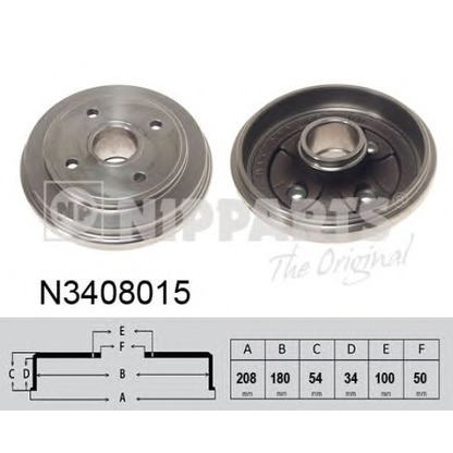 Photo Brake Drum NIPPARTS N3408015