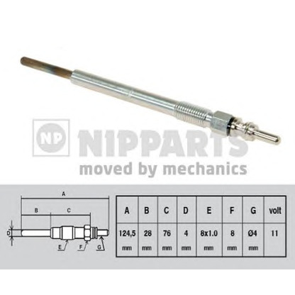 Foto Bujía de precalentamiento NIPPARTS N5712026