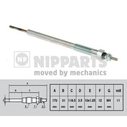 Photo Glow Plug NIPPARTS N5715016