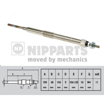 Photo Glow Plug NIPPARTS J5712019