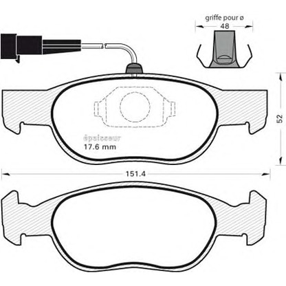 Photo Brake Pad Set, disc brake MGA 353