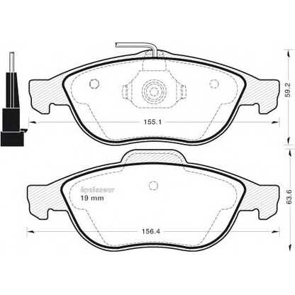 Photo Brake Pad Set, disc brake MGA 394