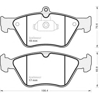 Photo Brake Pad Set, disc brake MGA 420