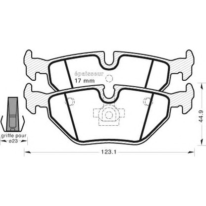 Photo Brake Pad Set, disc brake MGA 479