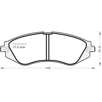 Photo Brake Pad Set, disc brake MGA 483