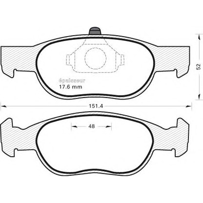 Photo Brake Pad Set, disc brake MGA 499