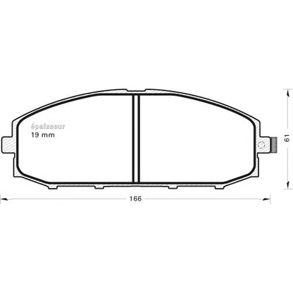 Photo Brake Pad Set, disc brake MGA 506