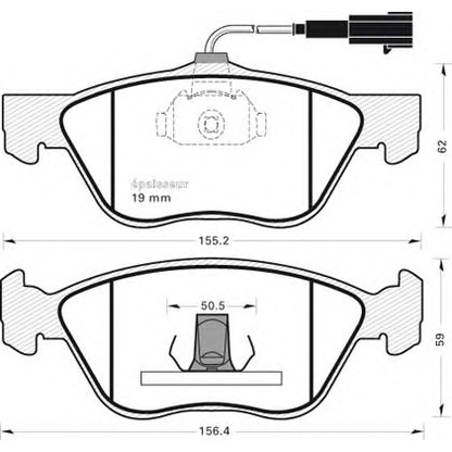 Photo Brake Pad Set, disc brake MGA 533