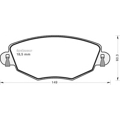 Photo Brake Pad Set, disc brake MGA 553