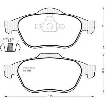 Photo Brake Pad Set, disc brake MGA 556