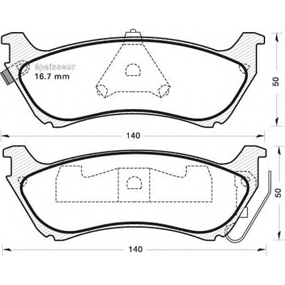 Photo Brake Pad Set, disc brake MGA 619