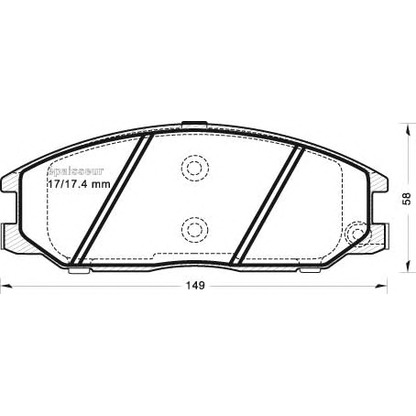 Photo Brake Pad Set, disc brake MGA 644