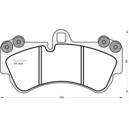 Photo Brake Pad Set, disc brake MGA 779