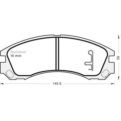 Photo Brake Pad Set, disc brake MGA 841