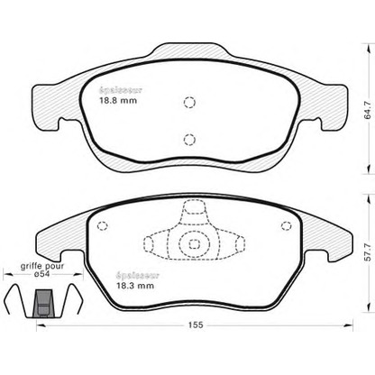 Photo Brake Pad Set, disc brake MGA 868