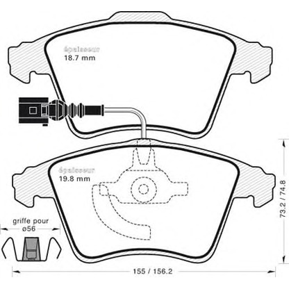 Photo Brake Pad Set, disc brake MGA 910