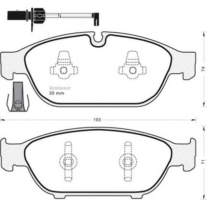 Photo Brake Pad Set, disc brake MGA 1033