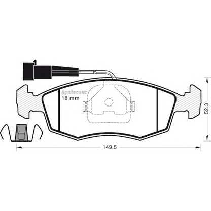 Photo Brake Pad Set, disc brake MGA 1065